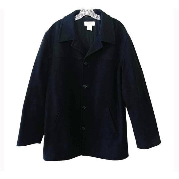 J. Crew Mens Wool Button Up Blazer Size L Large Black - Picture 1 of 6